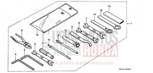 OUTILS CB450SG de 1986